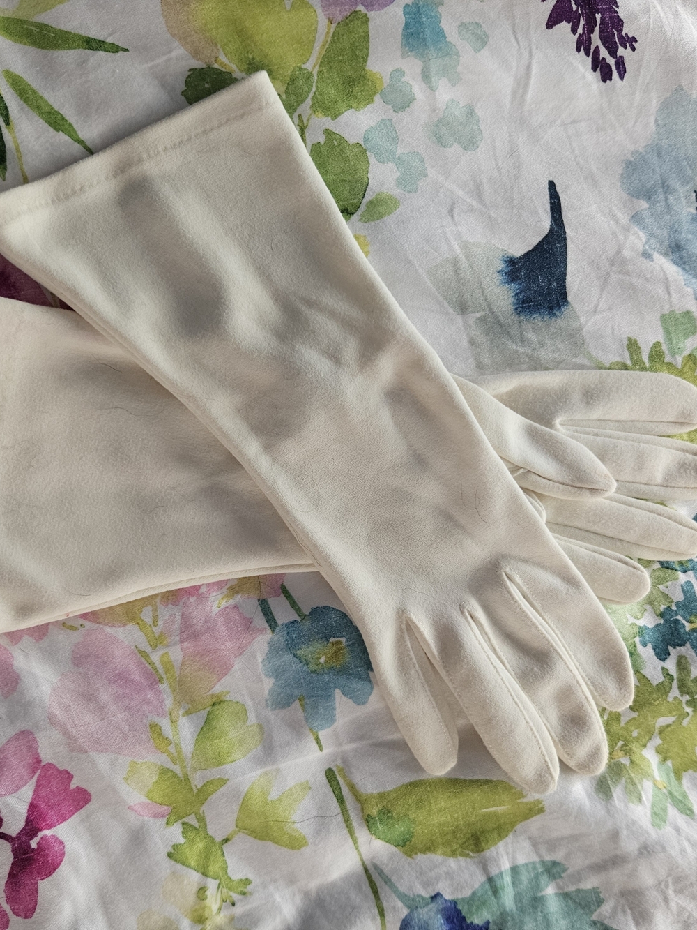 Vintage Women's Long White Dress Gloves